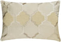 The HomeCentric Decorative Ivory Pack of 2, Jacquard Lattice, Embroidered & by TheHomeCentric