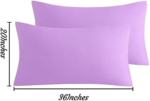 NTBAY King Microfiber Pillowcases, Light Purple - Image 3