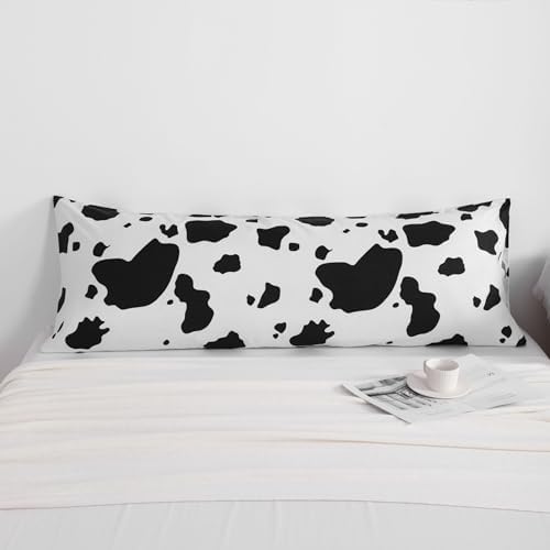 NTBAY Body Cow Pillowcase, 1800 Thread Brushed Microfiber Black and White Cow - Image 3