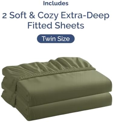 CGK Linens 2 Pack Extra Deep Twin Fitted Sheets - Image 4