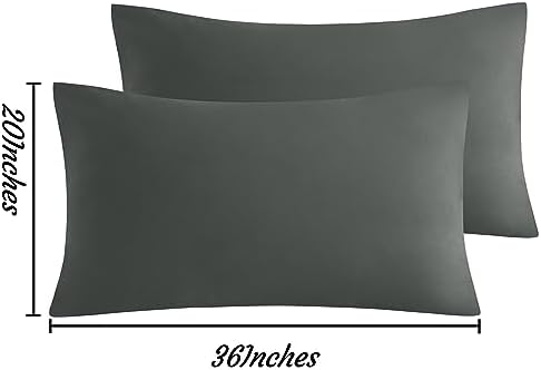 NTBAY King Microfiber Pillowcases, Dark Grey - Image 4
