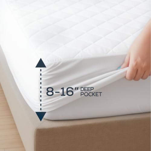 Bulk 9-Pack King Hotel Quilted Mattress Pad - Image 4