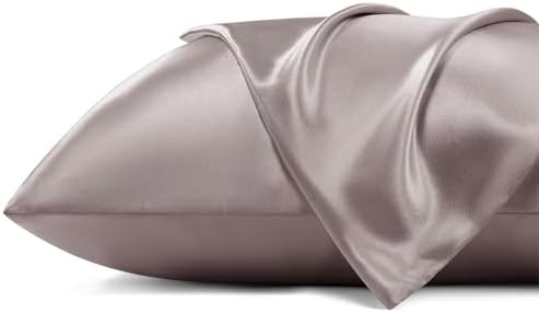 Bedsure Satin Pillowcase with Zipper, Pillow Cases Queen Size Set of 2 - Image 6
