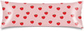 Silk Satin Body Pillow Cover for Hair and Skin, Strawberry Long Pillow Case by Unknown