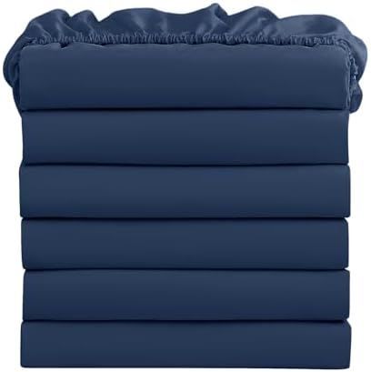 FreshCulture Twin Fitted Sheets, Bulk Pack of 6, Deep Pocket, Soft Microfiber by FreshCulture
