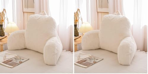 A Nice Night Faux Fur Reading Pillow Bed Wedge Large Adult Children Backrest by ANICENIGHT