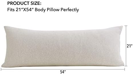 Oubonun 21 x 54 Inch 100% Jersey Cotton Long Body Pillow Cover - Image 6
