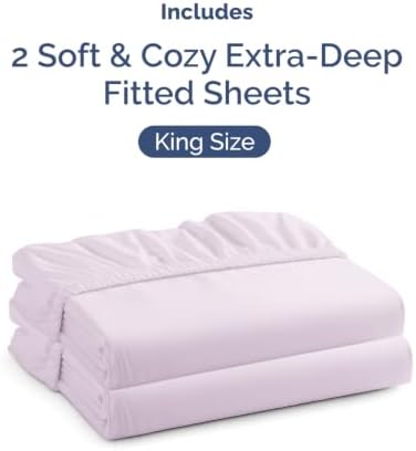 CGK Linens 2 Pack Extra Deep King Fitted Sheets - Image 4
