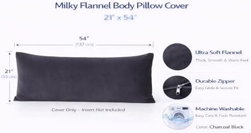 evolive Plush Body Pillow Cover 21"x54", Hidden Zipper - Image 2