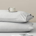 JELLYMONI 100% Washed Cotton Pillowcases, Envelope Closure 2-Pack by JELLYMONI