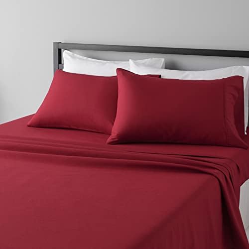 Amazon Basics Breathable, Wrinkle-Free, Ultra-Soft Microfiber 4 Piece Bed Sheet by AmazonBasics