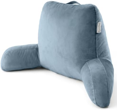 Memory Foam Reading Pillow for Sitting in Bed, Dusty Blue by Unknown