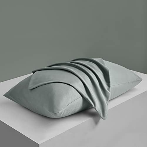 MILVOWOC Brushed Microfiber Queen Pillowcases, Dark Grey, 20x30 Inch - Image 4