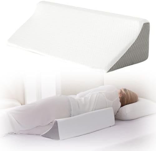 Bedluxe Wedge Pillow for Side Sleeping, Comfort Foam Back Pillow for Side by Bedluxe