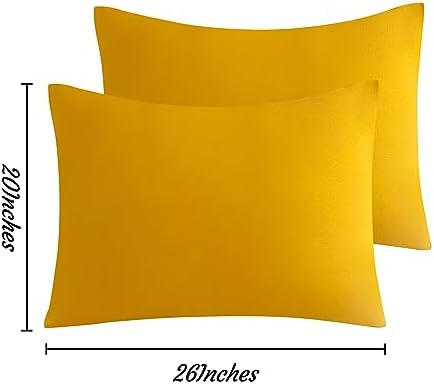 NTBAY Standard Microfiber Pillowcases, Ginger Yellow - Image 4