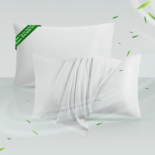 Cooling Pillowcases Standard Size Set of 2, Viscose Derived from Bamboo by HOTSLEEPERSHEETS