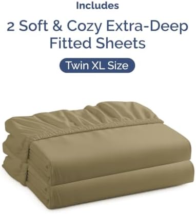 CGK Linens 2 Pack Extra Deep Twin XL Fitted Sheets - Image 4