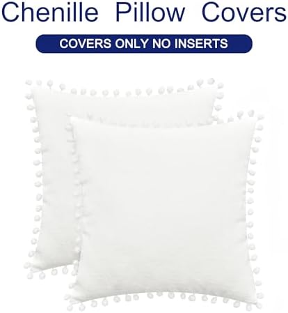 CaliTime Decorative Couch Throw Pillow Covers 20 X 12 Inches True White - Image 6