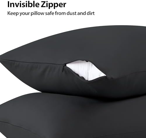 100% Cotton Zippered Pillow Protectors King Size - Image 3