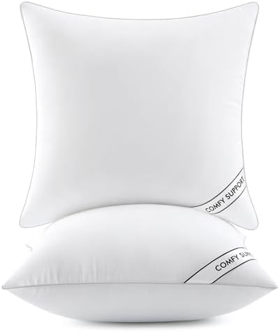 MIULEE 26x26 Pillows Inserts Pack of 2, Down Alternative Virgin Filling by MIULEE