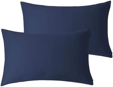 100% Cotton Zippered Pillow Protectors Queen Size by ShunjieHome