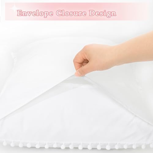 Pom Poms Pillow Shams Body Size, Soft Microfiber Shams Cover - Image 4