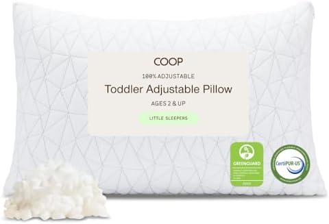 Coop Home Goods Original Toddler Adjustable Pillow, Breathable, by CoopSleepGoods