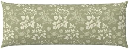 Green Leaf Plant Body Pillowcase, Long Pillow Cover 20"x54" Soft by Unknown