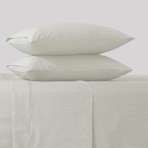 Feather & Stitch 100% Cotton Sateen 500 TC Queen Size Bed Sheet Set - Image 4