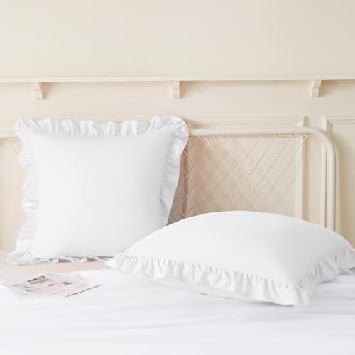 KKJIAF 2 Pack Ruffle Pillow Cases 26x26 Inches - Image 4