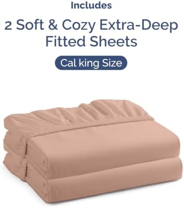 CGK Linens 2 Pack Extra Deep Cal King Fitted Sheets - Image 4