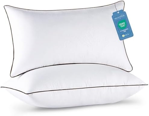 JOLLYVOGUE Soft King Pillows 2 Pack, Cooling and Firm Pillows by JOLLYVOGUE