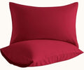 Standard Pillow Cases, 2 Pack, 20x26 in, Microfiber, Wine Red by Aerlomi