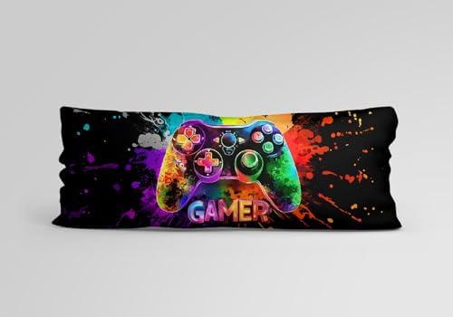 NTBED Tie Dye Gaming Body Pillow Cover Game Console Microfiber Gamer Bedding by NTBED
