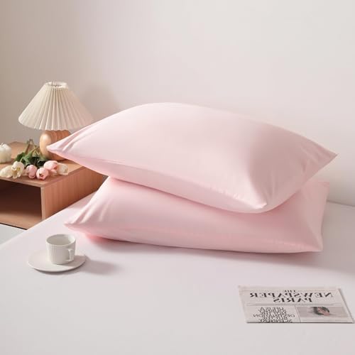 Body Pillow Cases, 2 Pack, 20x54 in, Microfiber, Light Pink - Image 2