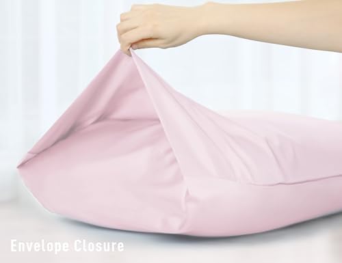 Sunflower Body Pillowcase Cotton Long Pillow Cover 1 Pack, Light Pink - Image 4
