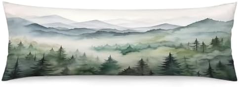 Forest Green Body Pillow Cover Pillowcase by Unknown