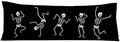 Dancing Skeleton Halloween Body Pillow Covers 20x54, Halloween Home Decor by Exqcom