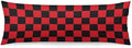 Checkerboard Decorative Body Pillow Cover, Geometric Checkered Plaid Pattern by TOKILIAR