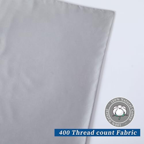 Queen Size Pillow Protector Set of 2, 100% Egyptian Cotton Pillow Cases - Image 7