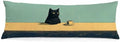 Black Cat 20x54 Body Pillow Cover, Aesthetic Black Cat Art Painting Long Body by Unknown