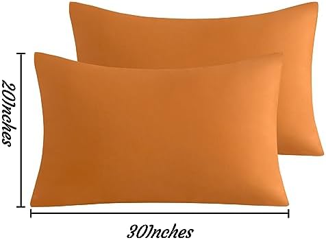 NTBAY Queen Microfiber Pillowcases, Pale Orange - Image 4