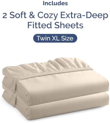 CGK Linens 2 Pack Extra Deep Twin XL Fitted Sheets - Image 4