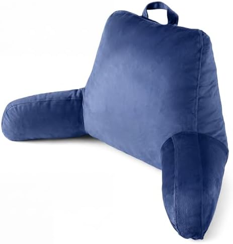 Reading Pillow for Bed with Arm Support, Large Backrest Cushion for Sitting Up by SEASXOLTE
