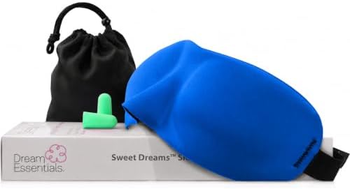 Dream Essentials Sweet Dreams Contoured Sleep Mask Kit, Royal Blue Eye Mask - Image 2