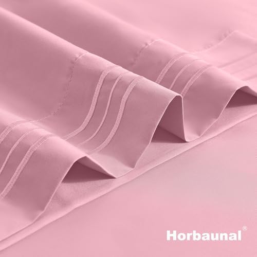 Horbaunal Microfiber Pillowcases Standard Size, Dusty Pink, 2 Pack - Image 7