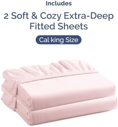 CGK Linens 2 Pack Extra Deep Cal King Fitted Sheets - Image 4