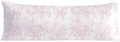 Chinoiserie Pink and White Floral 20x54 Body Pillow Cover, Chinoiserie Decor by PIUD