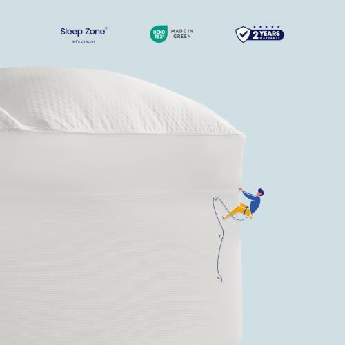 SLEEP ZONE Mattress Topper Twin XL Size, Extra Thick Fitted Mattress Pad - Image 5