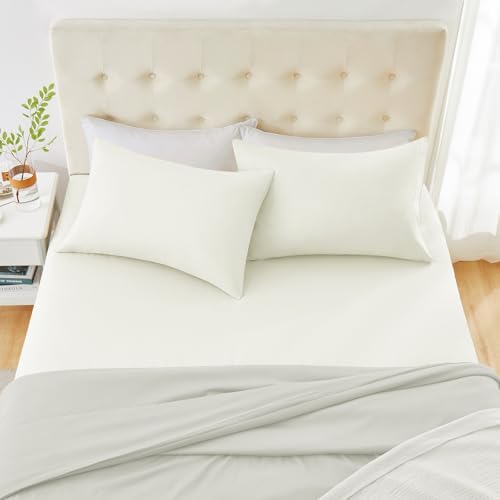 MILVOWOC 2Pcs Brushed Microfiber Standard Pillowcases, 20 x 26 Inch - Image 4